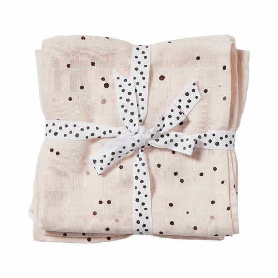 Done by Deer Burp cloth, 2-pack, Dreamy Dots, Powder
