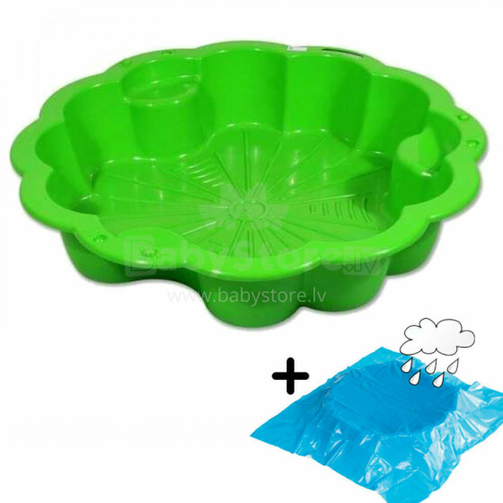 3toysm Art. 69482 Sandpit Big daisy green with cover