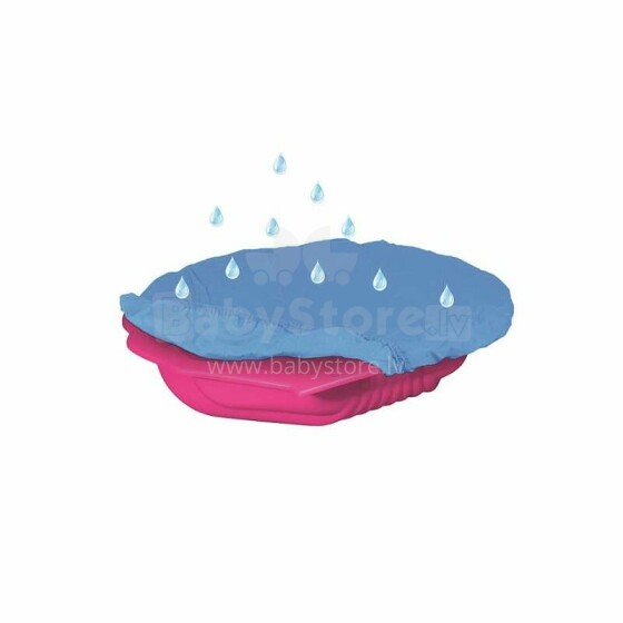 3toysm Art. 69661 Sandpit Big shell pink with cover Liivakast