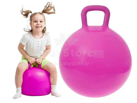 Ikonka Art.KX5383_1 Känguru hüppaball 45cm roosa