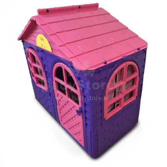 3toysm Art.201 Children's playhouse with curtain rods and curtains pink-purple Домик для детей