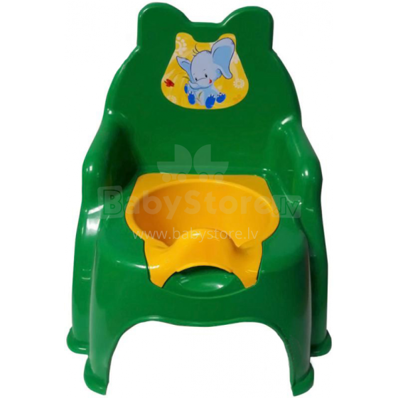 3toysm Art.NC4 Baby potty Elephant dark green  Tugitool - pöörane