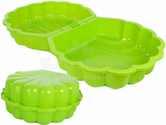 3toysm Art.61059 Sandpit Shell Twins green -  crab in the bottom
