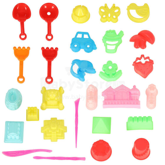 Ikonka Art.KX4769_1 Liiva tarvikud mänguvormid labidad 28el.