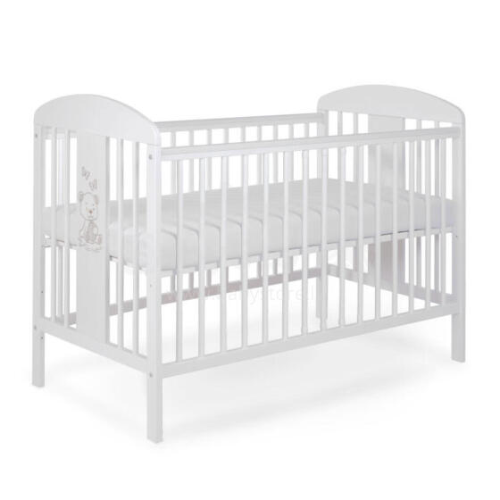 La Bebe™ Kids Wood Cot Tomi 20 Art.152176 White  Laste puidust võrevoodi 120x60 cm