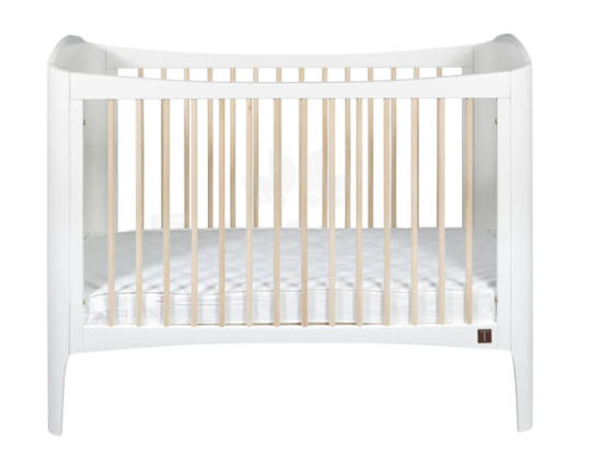 Troll Nursery Cot Wave Art.WA0638-WH White Children's wooden crib