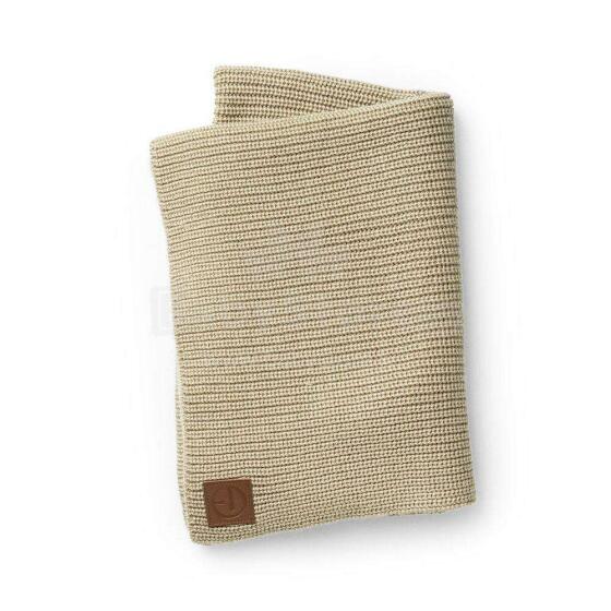 Elodie Details Wool Knitted Blanket 100x75 cm, Pure Khaki