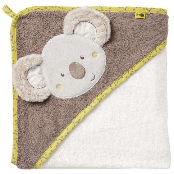 Fehn hooded bath towel 80x80 cm, Koala