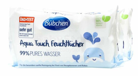 Bubchen Aqua Touch  Art. TB84 Влажные салфетки для малышей 48 шт