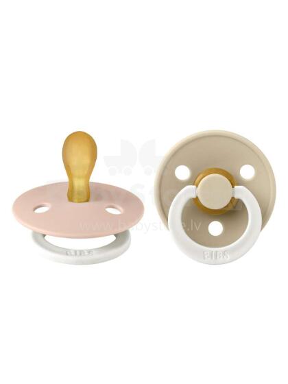 Bibs Colour Symmetrical Art.153208 Blush Glow/Vanilla Glow - Pacifier 100% natural
