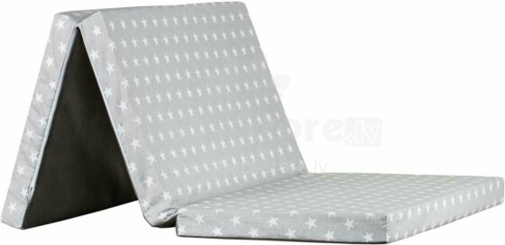Sensillo Tourist Mattress Art.299 Grey Stars Матрасик складной для кроваток-манежей 120x60 см