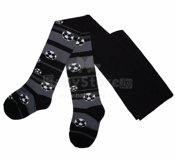 Weri Spezials Children's Tights Football and Stripes Black ART.WERI-3584 High quality children's cotton tights for boys