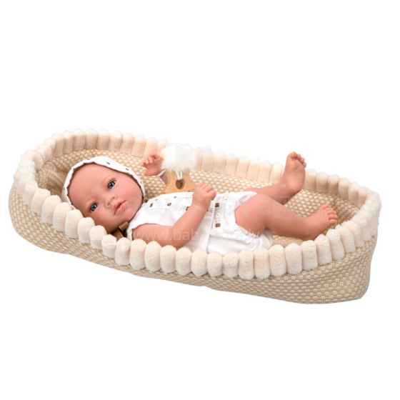 Arias Baby Doll Art.AR60680 Nukk pruuni võrevoodiga, 38 cm