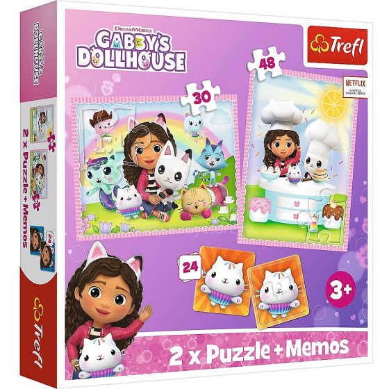 TREFL GABBY´S DOLLHOUSE Pusle ja memo komplekt