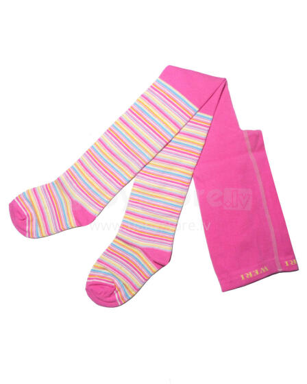 Weri Spezials Bērnu Zeķubikses Colorful Stripes Dark Pink ART.SW-0200 Augstas kvalitātes bērnu kokvilnas Zeķubikses meitenēm