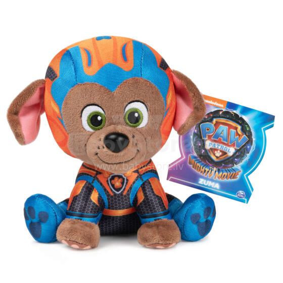 PAW PATROL Mighty Pups Movie Pehme mänguasi Zuma 15 cm
