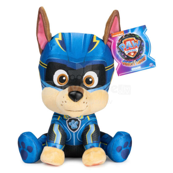 PAW PATROL Mighty Pups Movie Pehme mänguasi Chase 22 cm