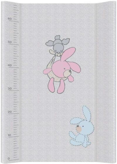 Ceba Baby Strong  Bunnies Changing Mat Art.155686 Grey Kindel madrats kindla alusega + võrevoodi kinnitus (70x50cm)