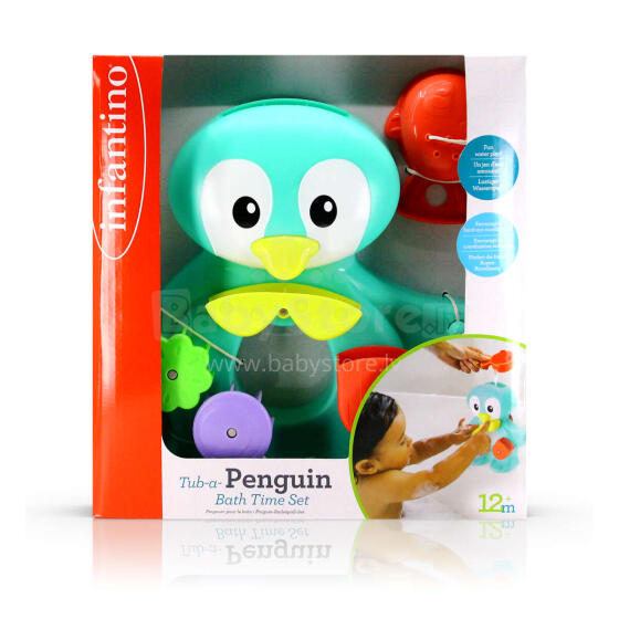 INFANTINO Mängukomplekt Pesu-Pingviini vanniaeg