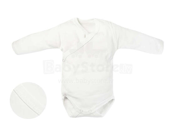 Necix's Art.156389 Pikkade varrukatega puuvillane bodysuit valges värvitoonis