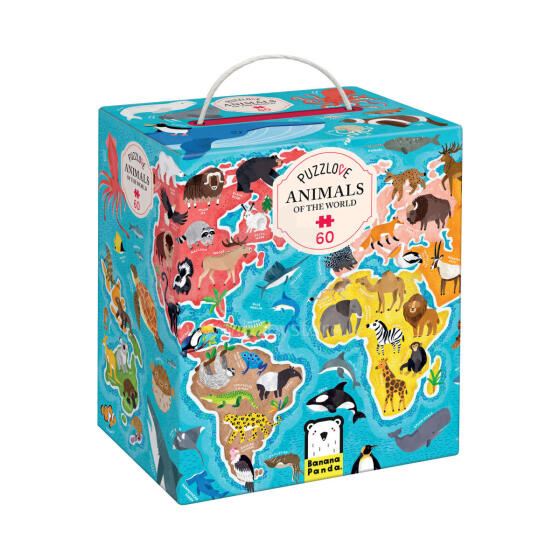 Banana Panda Puzzlove Animals Of the World Art.49217 Mõistatused põrandale 60 tk