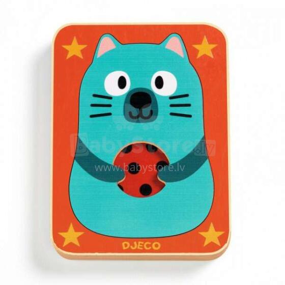 Djeco Art.DJ01476 Kolmekihiline puidust pusle - Max & Co