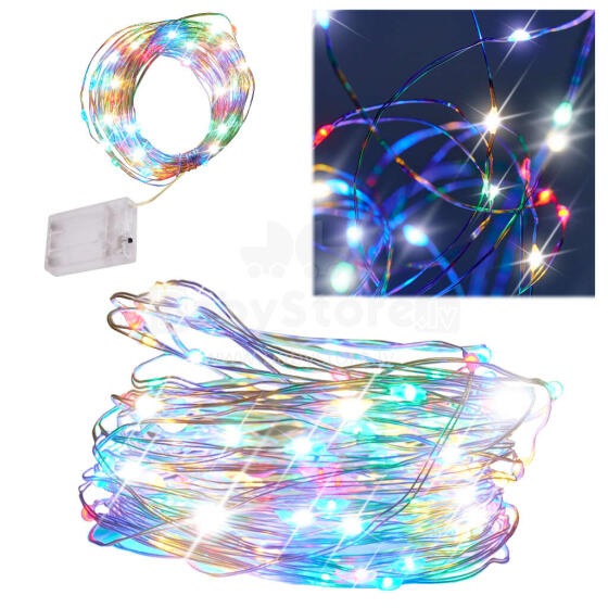 Ikonka Art.KX5254_2 LED decorative wire lights 5m 50LED multicolour