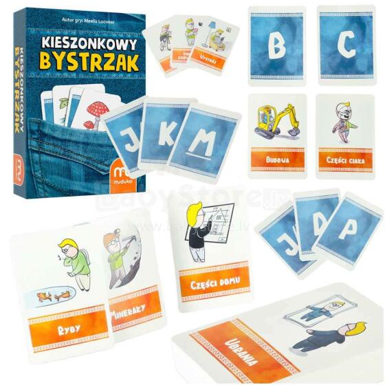 Ikonka Art.KX4761 MUDUKO Pocket smart card hariv puzzle mäng 7+