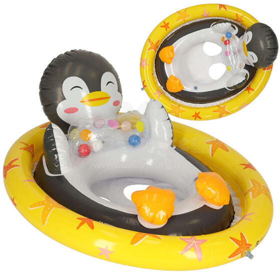 Ikonka Art.KX4958_2 INTEX 59570 laste ujuv pontoon pingviiniratas