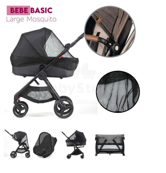 Bebe Basic ™ Mosquito Net Art.KX7851 _1 Lapsevankri elastne sääsevõrk 140cm