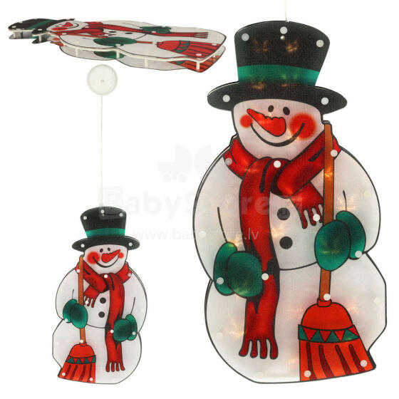 Ikonka Art.KX4354_1 LED rippvalgustid jõulukaunistus lumeinimene 45cm