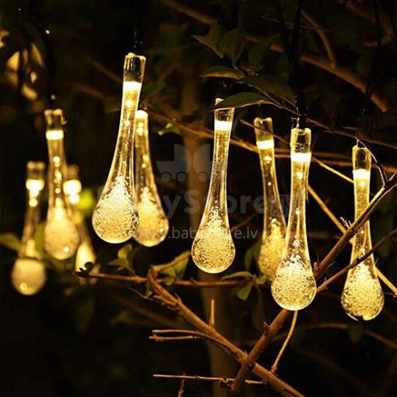 Ikonka Art.KX4967 Solar jääpurika aiatuled 6.5m 30LED soe valge