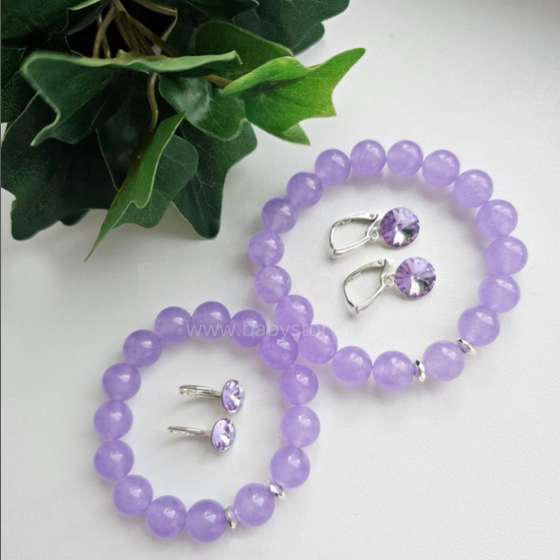 La bebe™ Jewelry Natural Stone Earrings Light Amethyst