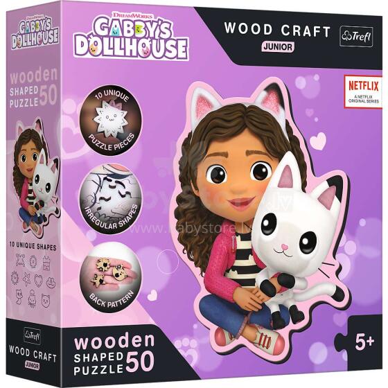 TREFL GABBY´S DOLLHOUSE Puidust pusle, 50 osa