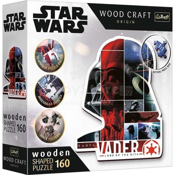 TREFL STAR WARS Puidust pusle Darth Vader, 160 osa