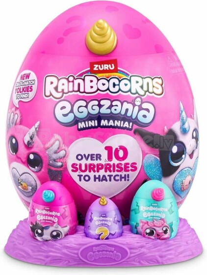 RAINBOCORNS plīša rotaļlieta ar piederumiem Eggzania Mini, sortiments, 9296