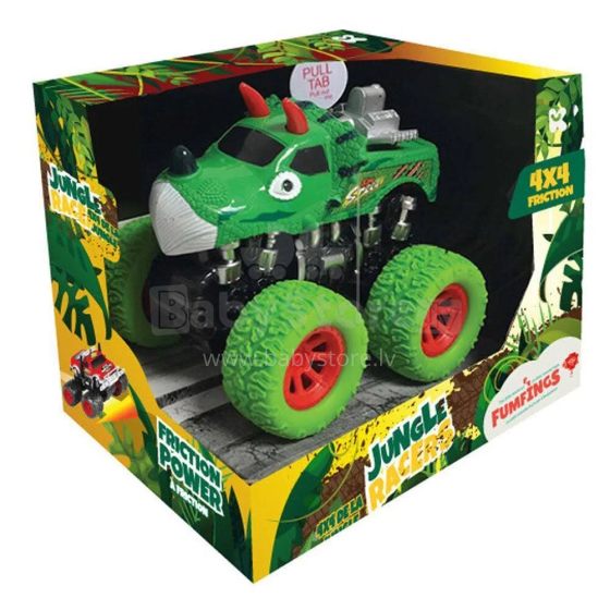 Keycraft Jungle Racers Dinosaur Friction 4x4 Truck with Sound Art.FM108 Green Heliga veoauto