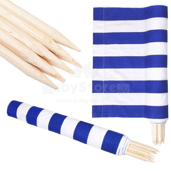 Ikonka Art.KX4493_2 Beach screen 6m blue and white