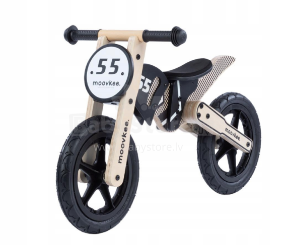 Moovkee Balance Bike Alex  Air Art.159827 Black  Jooksurattas puitraamiga