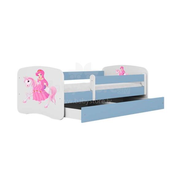 Bed babydreams blue princess on horse without drawer without mattress 140/70