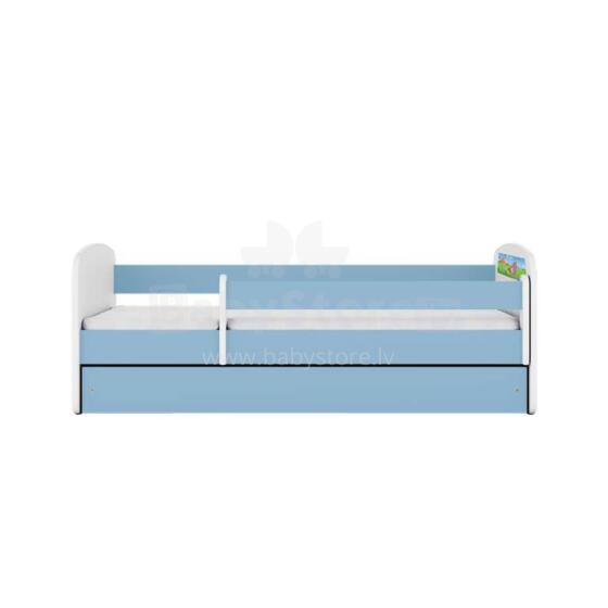 Bed babydreams blue safari with drawer with non-flammable mattress 180/80