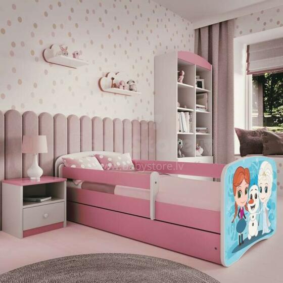 Babydreams pink Frozen bed without drawer, mattress 140/70