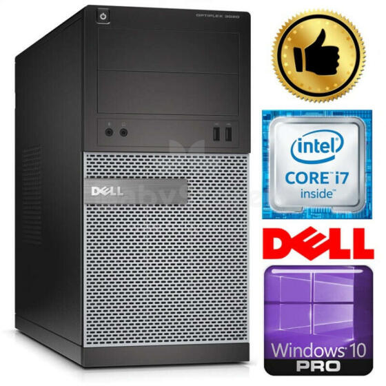 Personālais dators DELL 3020 MT i7-4770 16GB 960SSD GTX1650 4GB DVD WIN10Pro
