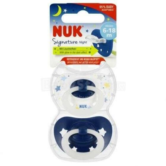 8808 SIGNATURE NIGHT SILICONE pacifier 6-18 2PCS/BOX 539438, 176276