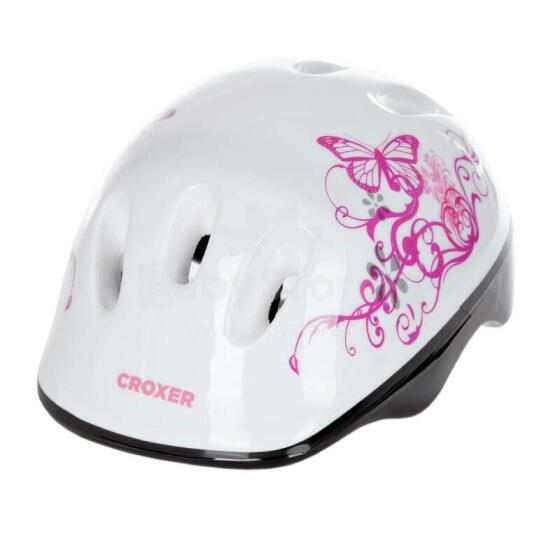 Aizsargķivere bērniem Croxer Silky White/Pink S (52-54 cm)