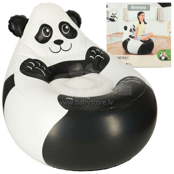 Ikonka Art.KX3998_1 BESTWAY 75116 Täispuhutav panda pouffe tool