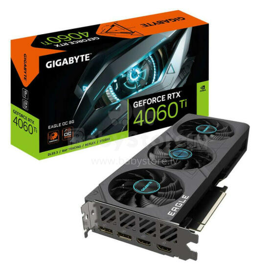VGA PCIE16 RTX4060TI 8 ГБ GDDR6/GV-N406TEAGLE OC-8GD GIGABYTE