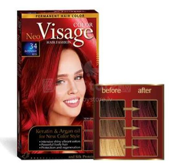 Juuksevärv Visage 34 Intensive Red