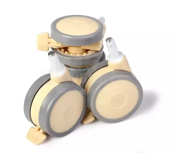 YappyKids Art.87557 Beige võrevoodi rattad (4 tk.)