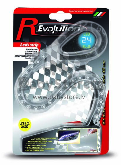LED strip WHITE LED STRIP, waterproof, blue, 24 LED